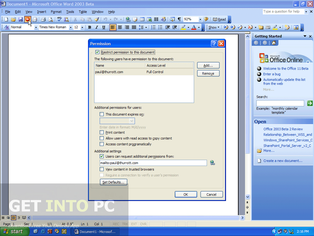 Download ms word 2003 free